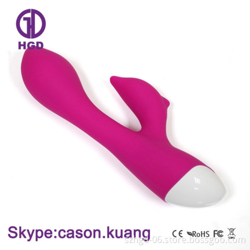 Multi-speed rechargeable female silicone g-spot vibrator adult sex toys